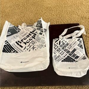 LULULEMON Medium/Small Pack of 2 Tote Bags